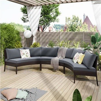 6-місний ротанговий кутовий диван